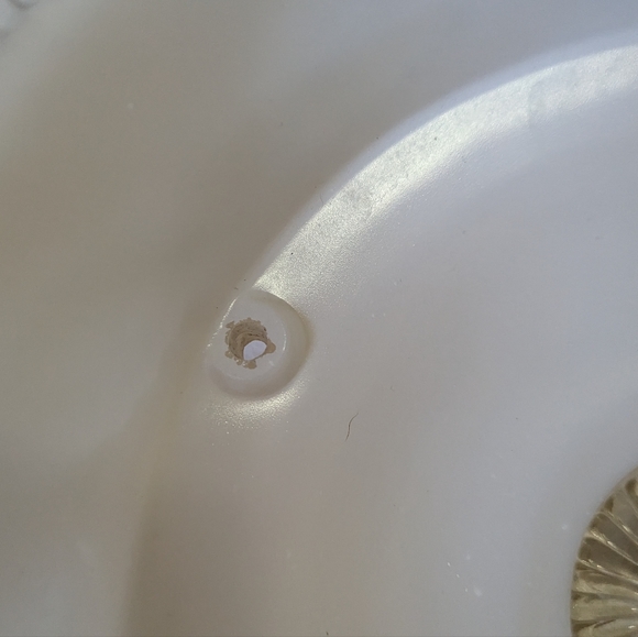 1930s Heavy Glass 3-Hole Light Cover - Picture 9 of 10